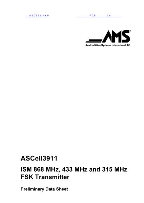 ASCELL3911數(shù)據(jù)手冊封面