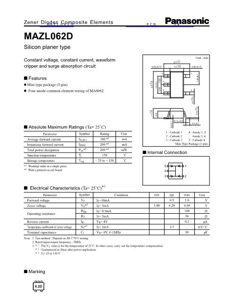 MAZL062D数据手册封面