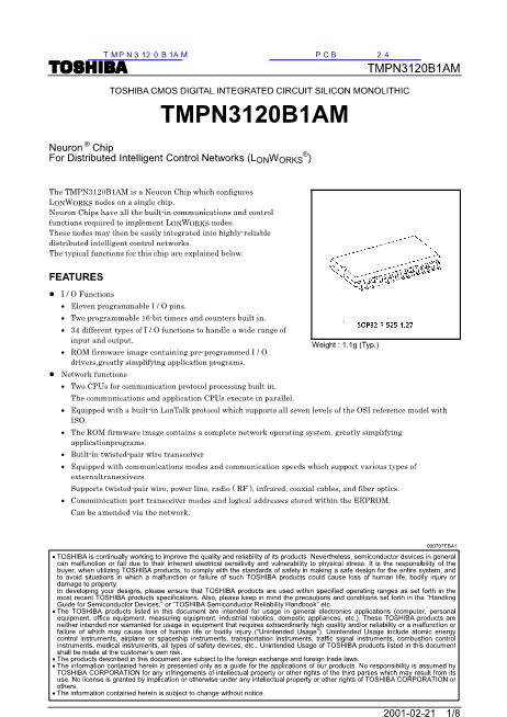 TMPN3120B1AM数据手册封面