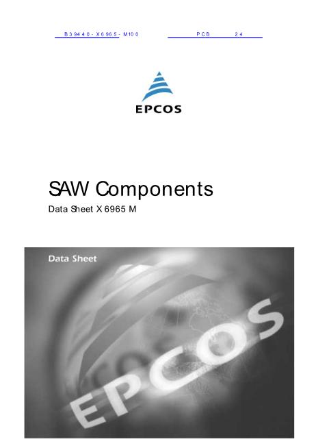 B39440-X6965-M100數(shù)據(jù)手冊封面