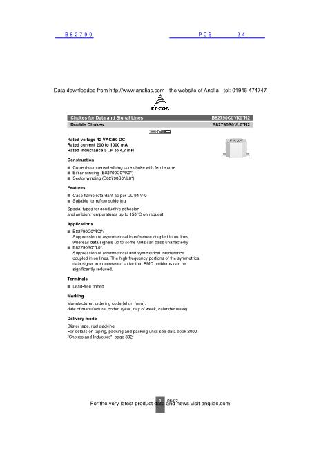 B82790數(shù)據(jù)手冊(cè)封面