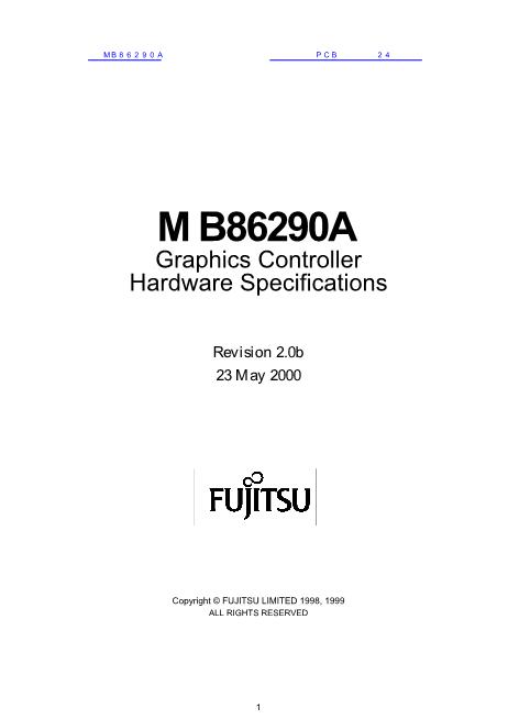 MB86290A数据手册封面