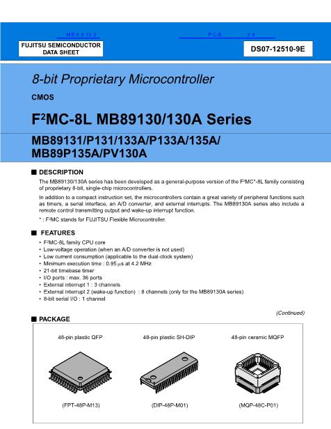 MB89130數(shù)據(jù)手冊封面