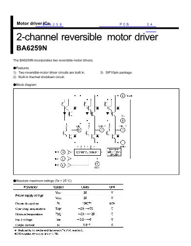 BA6259數(shù)據(jù)手冊(cè)封面
