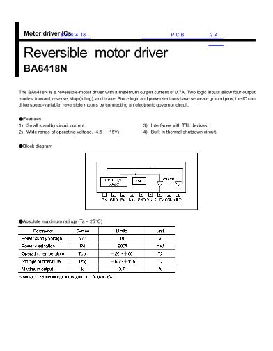 BA6418數(shù)據(jù)手冊封面