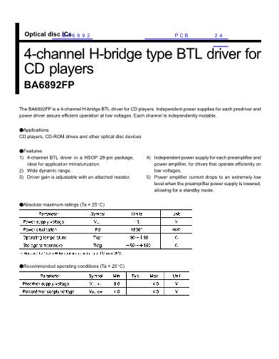 BA6892數(shù)據(jù)手冊封面