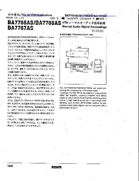 BA7765AS数据手册封面
