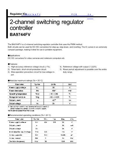BA9744FV數(shù)據(jù)手冊封面