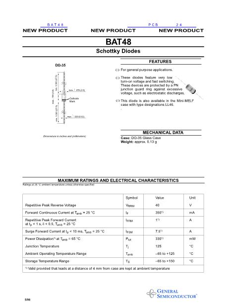 BAT48数据手册封面