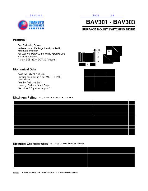 BAV301数据手册封面