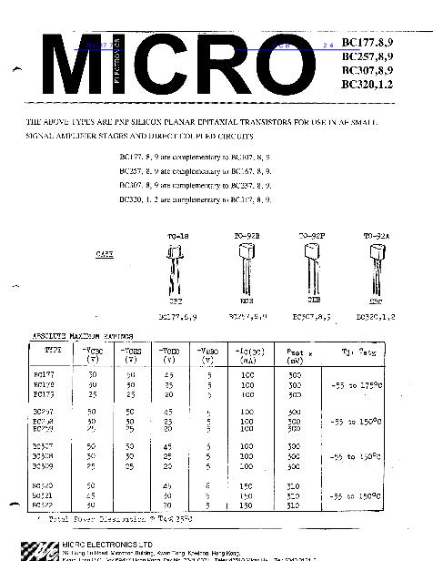 BC177數(shù)據(jù)手冊(cè)封面