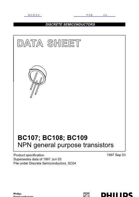 BC109C数据手册封面