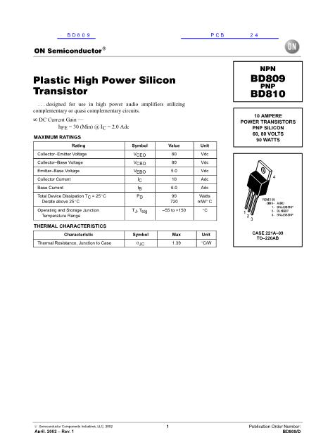 BD809數(shù)據(jù)手冊封面