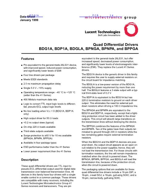 BDG1A數(shù)據(jù)手冊(cè)封面