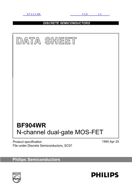 BF904WR数据手册封面