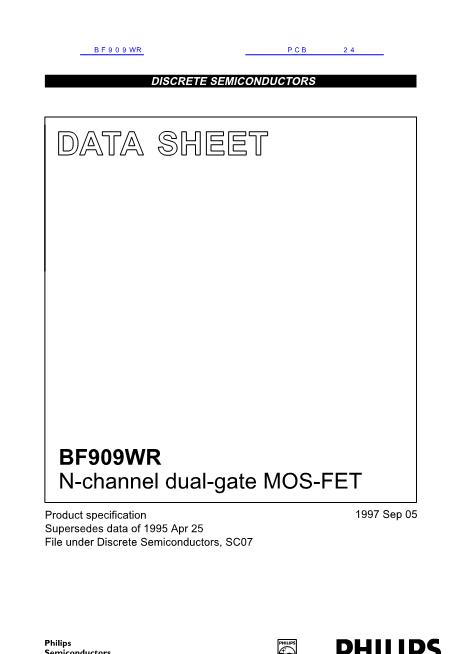 BF909WR数据手册封面