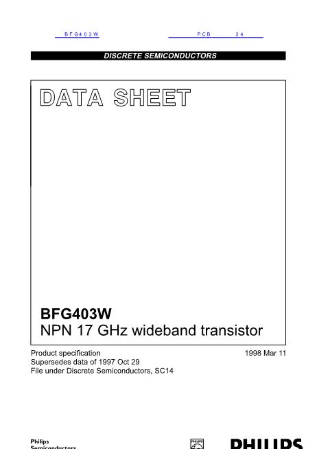 BFG403W数据手册封面