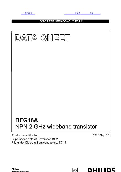BFG16数据手册封面