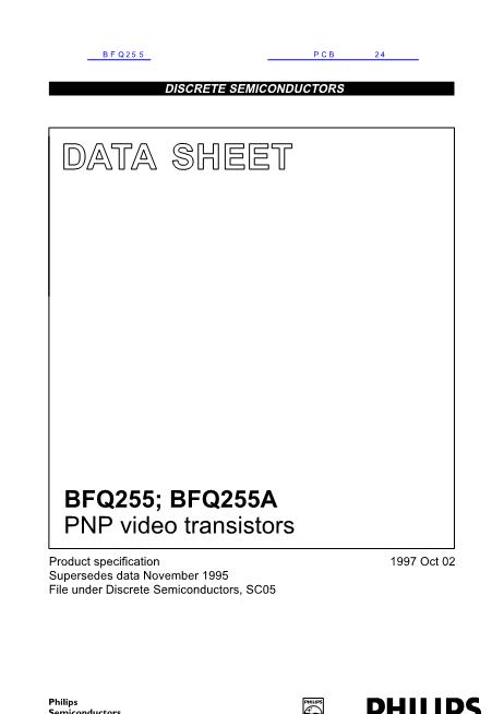BFQ255数据手册封面
