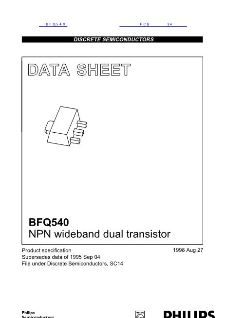 BFQ540数据手册封面