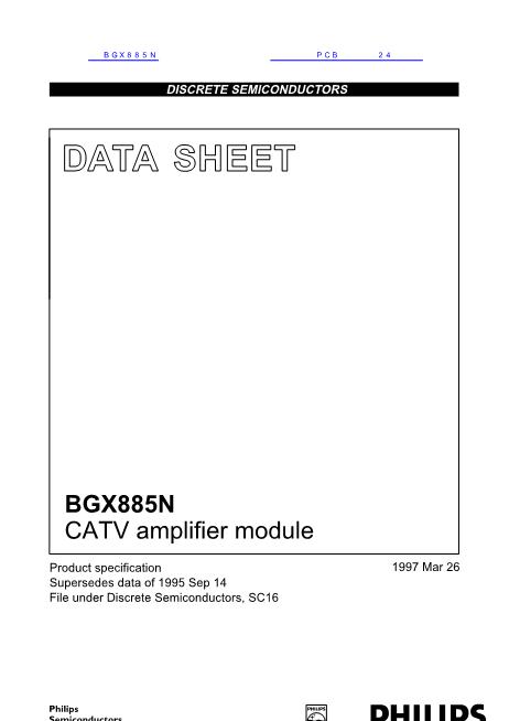 BGX885N数据手册封面