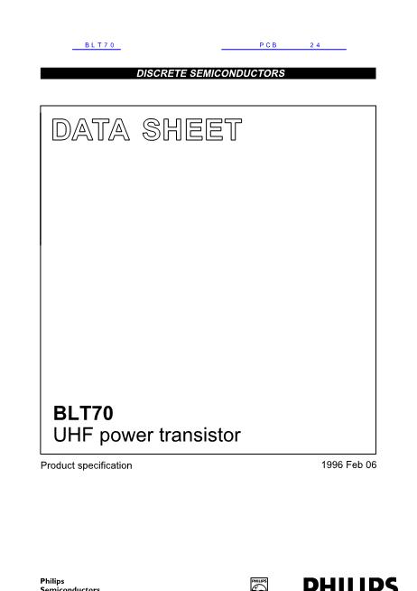 BLT70数据手册封面