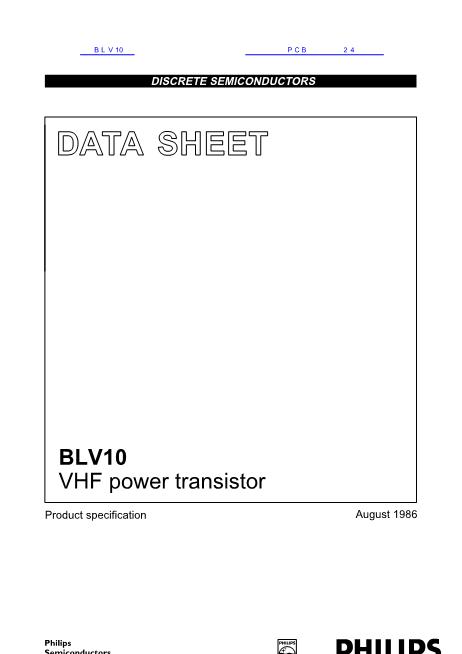 BLV10数据手册封面