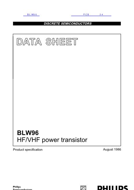 BLW96数据手册封面