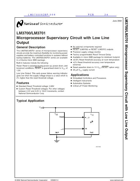 LM3700XCBP-308數據手冊封面