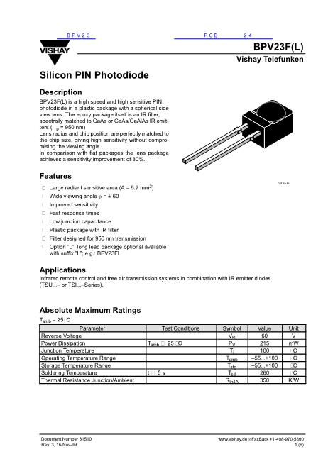 BPV23數(shù)據(jù)手冊封面