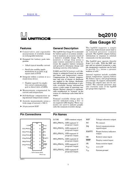 BQ2010数据手册封面