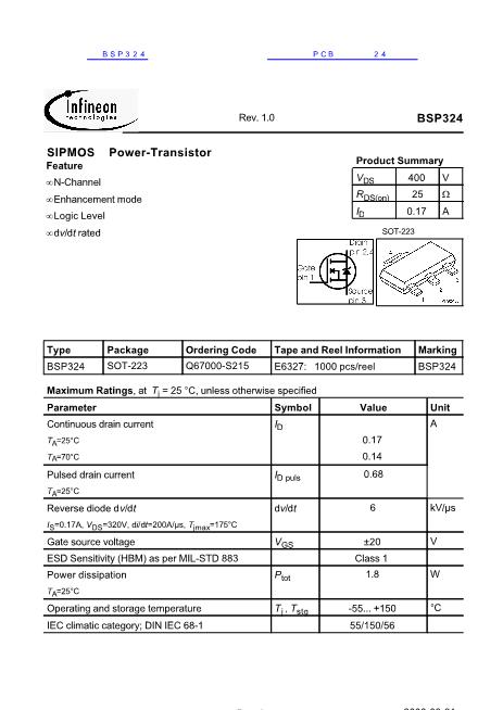 BSP324數(shù)據(jù)手冊(cè)封面