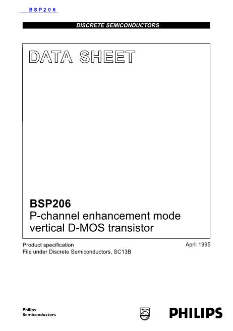 BSP206数据手册封面