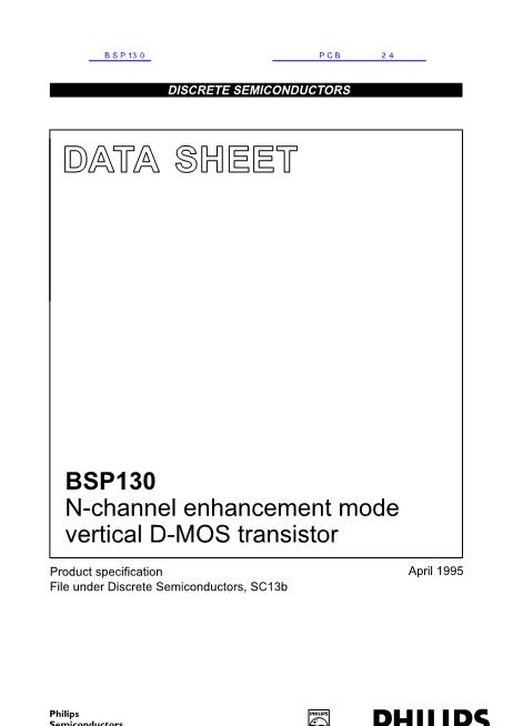 BSP130数据手册封面