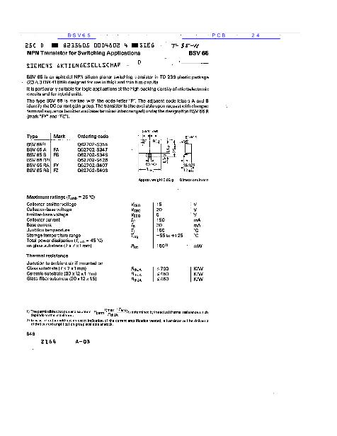 BSV65數(shù)據(jù)手冊(cè)封面