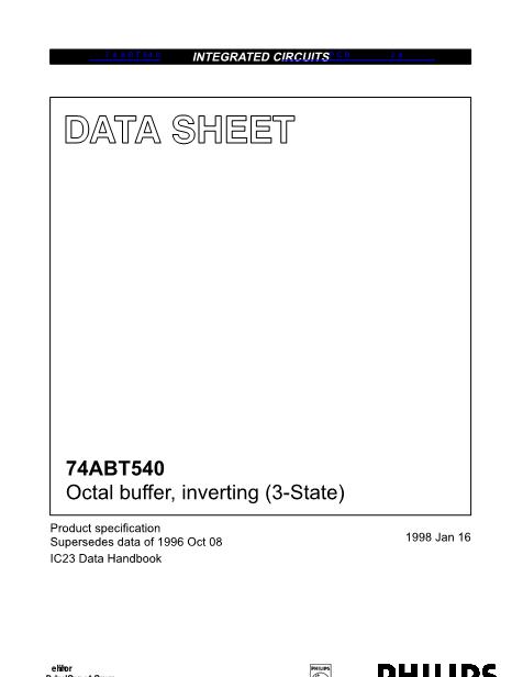 74ABT540數(shù)據(jù)手冊封面