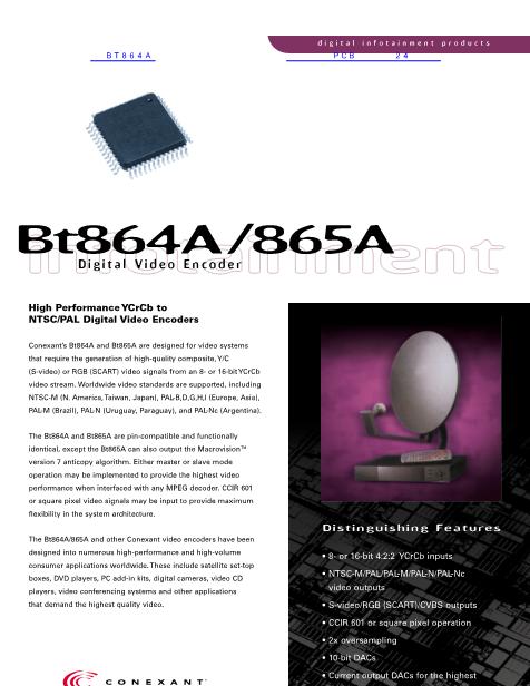 BT864A数据手册封面