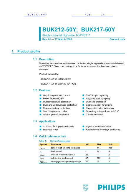 BUK212-50Y数据手册封面