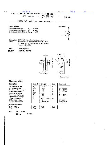 BUZ34數(shù)據(jù)手冊(cè)封面