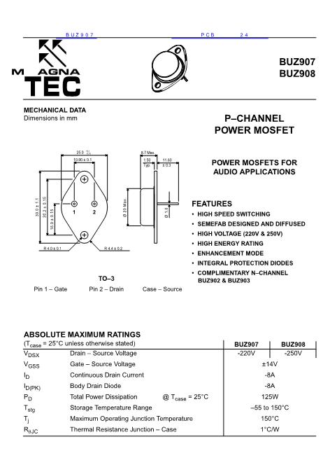 BUZ907數(shù)據(jù)手冊(cè)封面