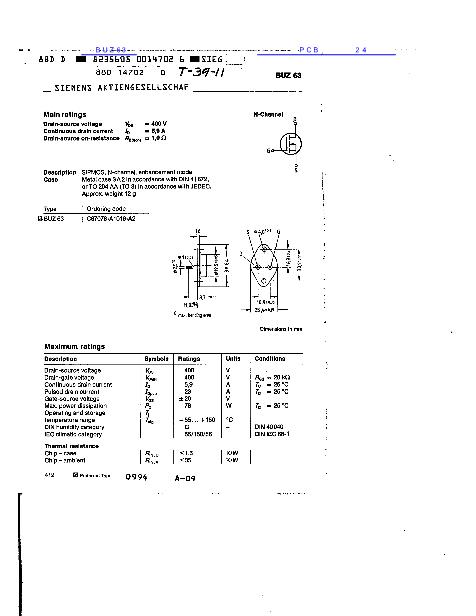 BUZ63數(shù)據(jù)手冊(cè)封面