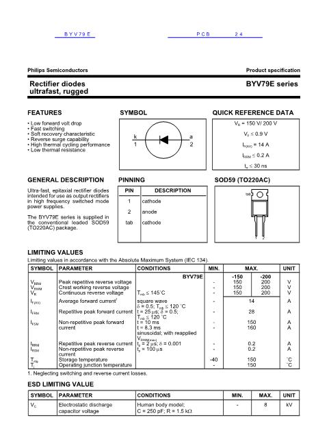 BYV79E數(shù)據(jù)手冊(cè)封面