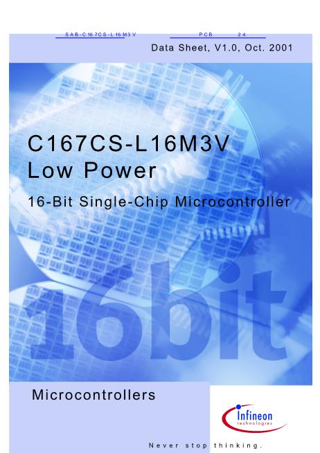 C167CS-L16M3V数据手册封面