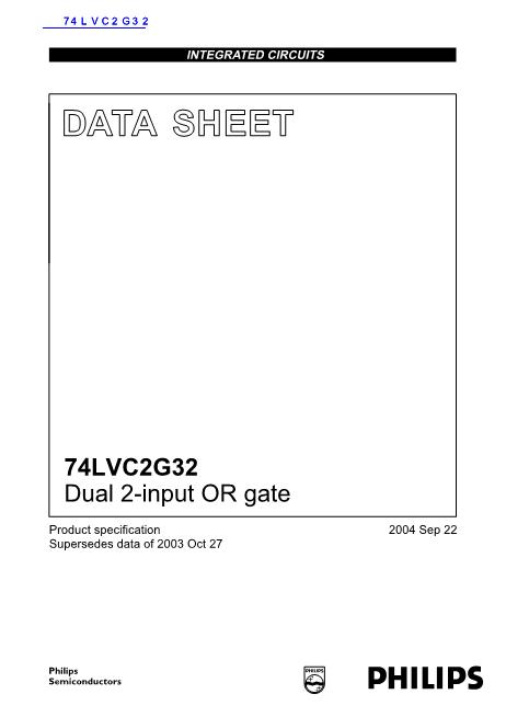 74LVC2G32数据手册封面