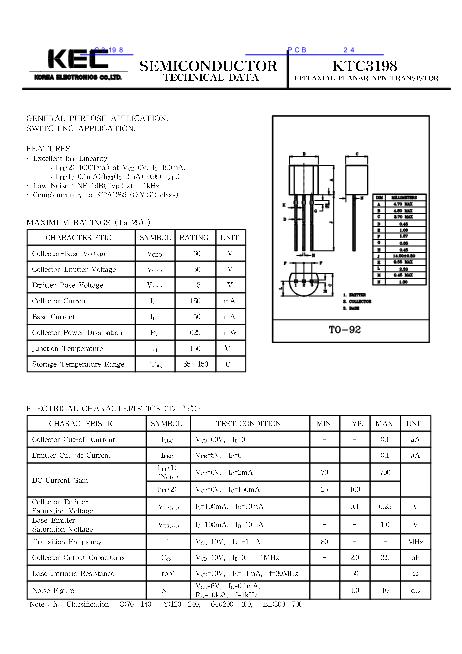 C3198数据手册封面