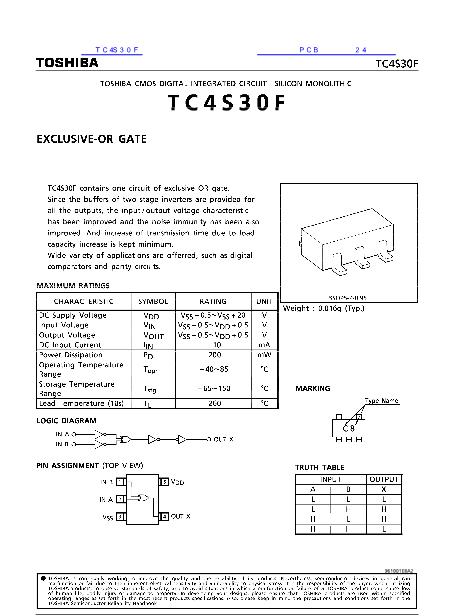 TC4S30F数据手册封面