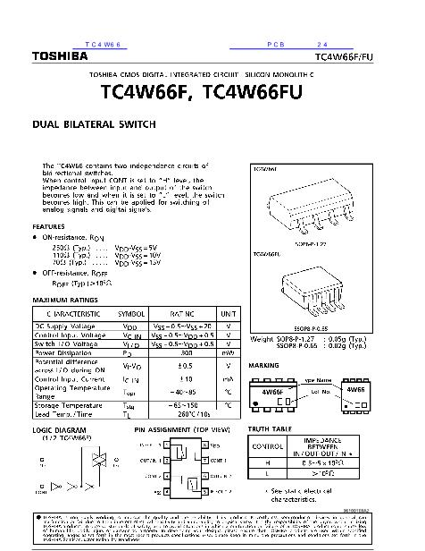 TC4W66数据手册封面