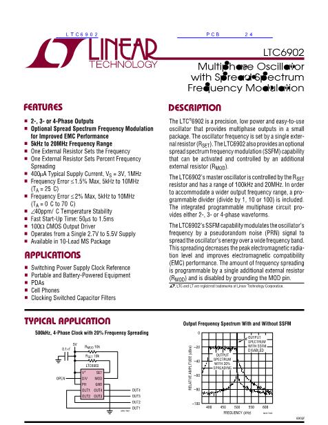 LTC6902数据手册封面