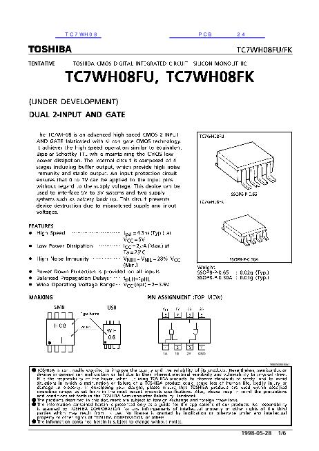 TC7WH08数据手册封面