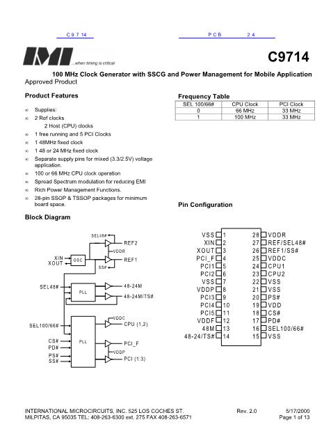 C9714數(shù)據(jù)手冊(cè)封面
